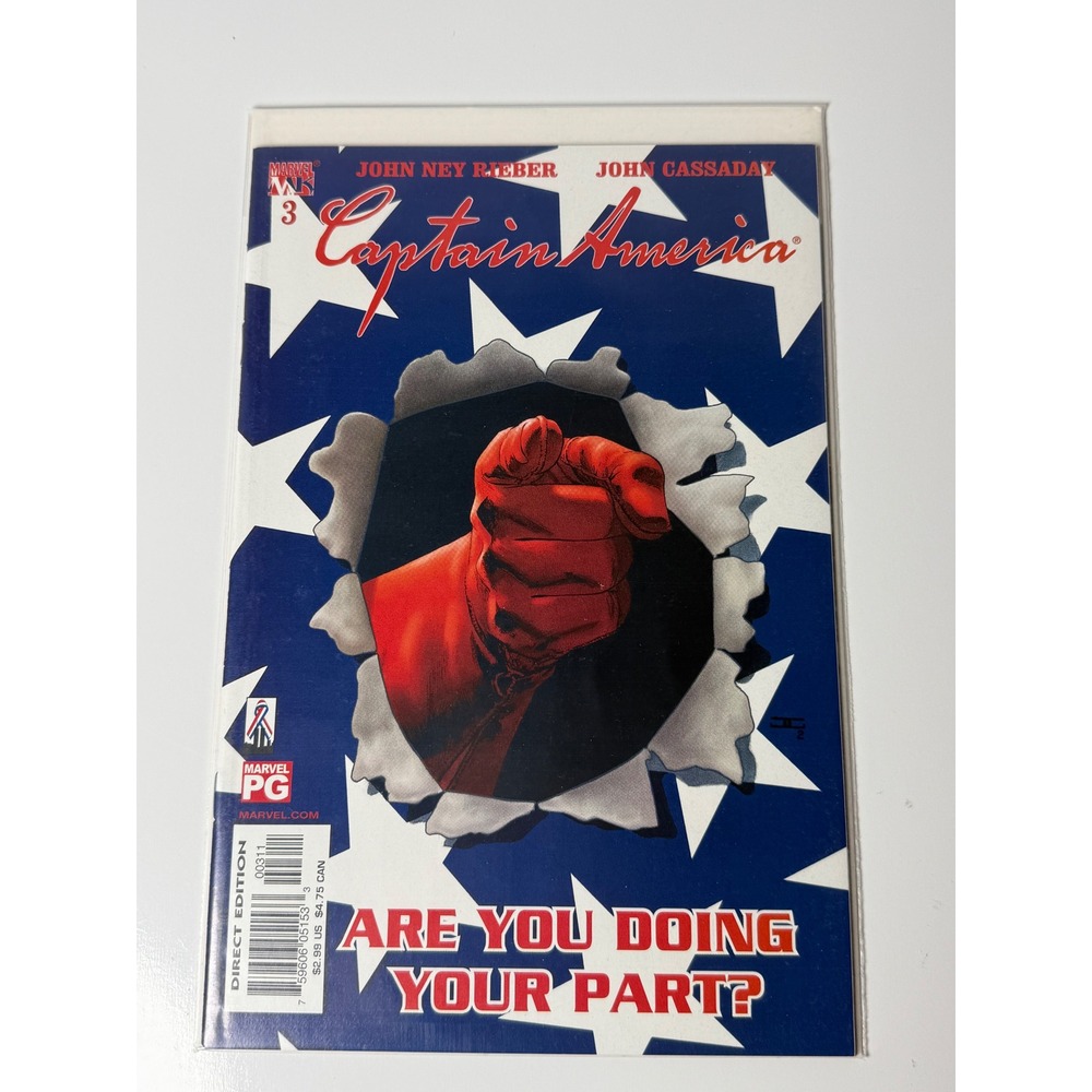 Captain America 3 2002 Marvel Knights John Cassaday Cover Steve Rogers Marvel